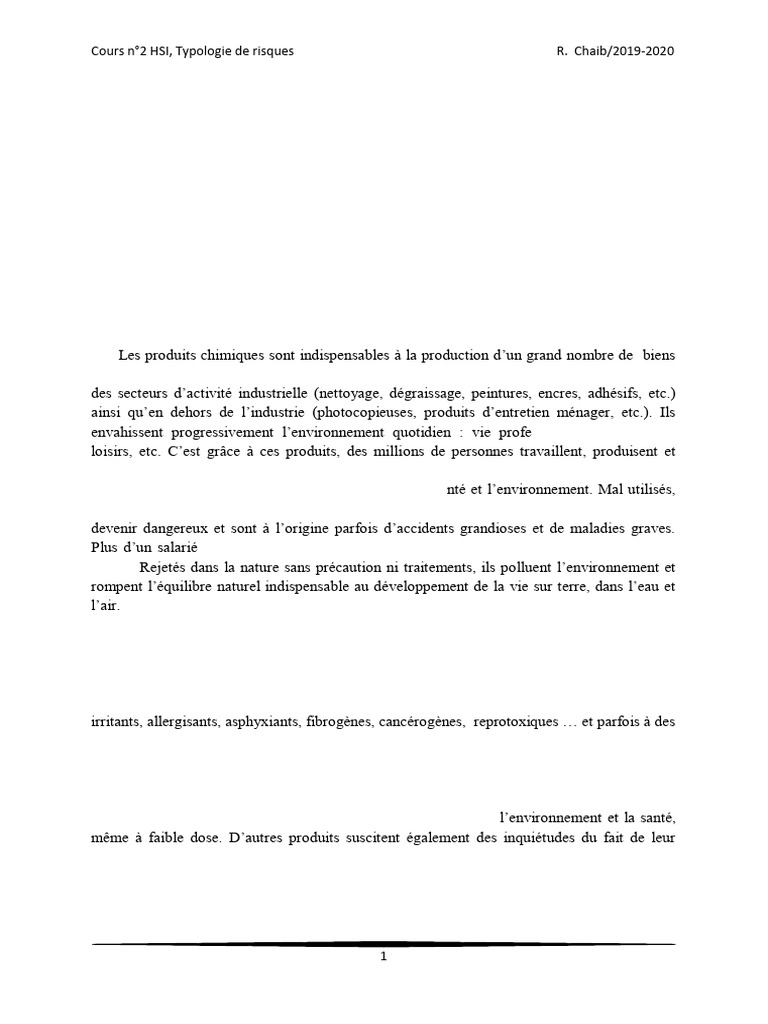 Risques des agents chimiques au travail | PDF | Toxicologie | Cancer