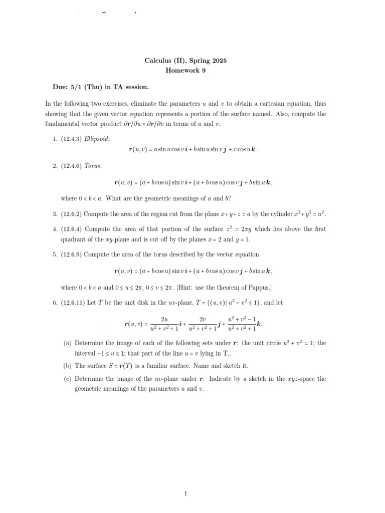 CalculusII HW9 Problems | PDF