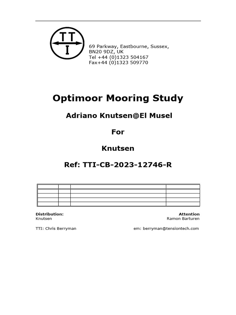 Optimoor Analysis for Adriano Knutsen | PDF | Watercraft | Shipping