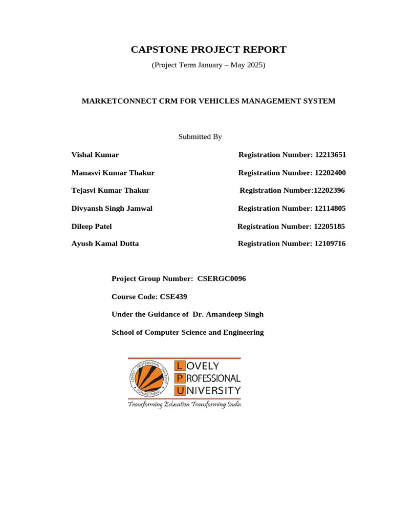 MarketConnect CRM for Vehicle Management | PDF | Customer Relationship ...