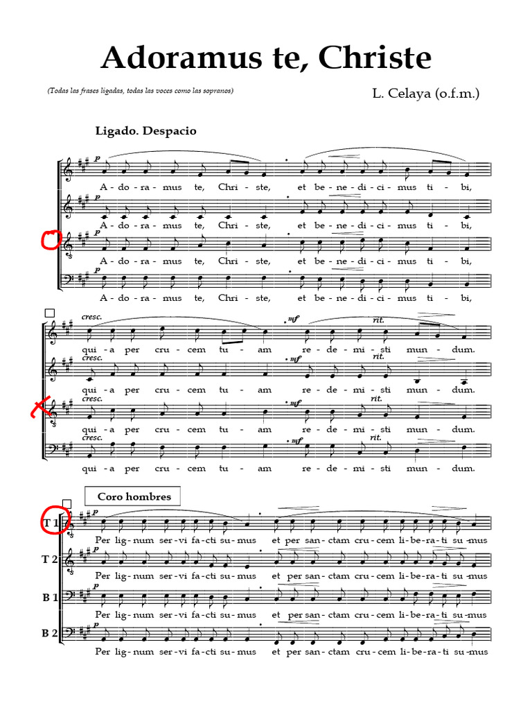 Adoramus Te : Chants et Partitions | PDF