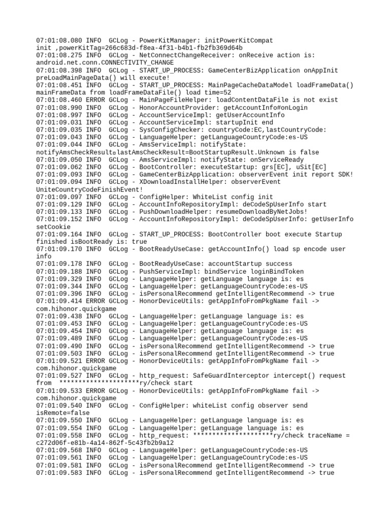 GameCenter Application Startup Log | PDF | Communications Protocols ...