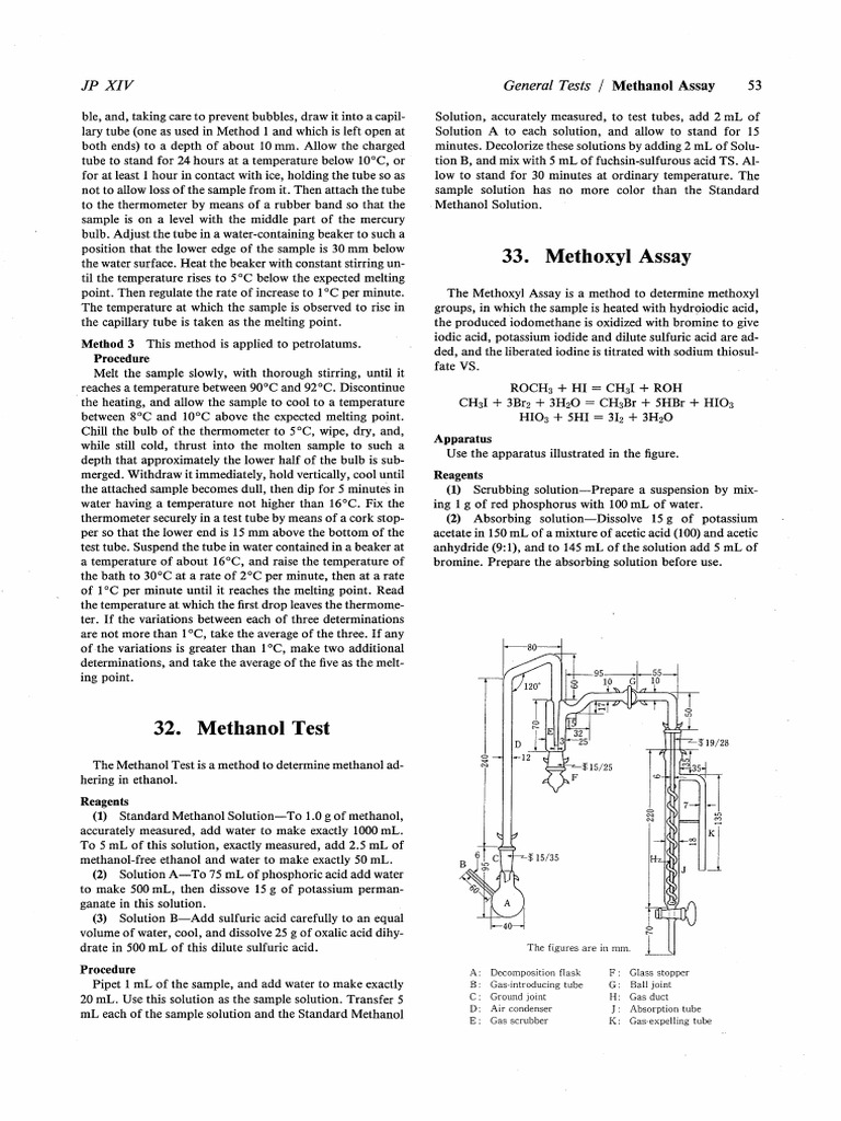 Methanol Test | PDF