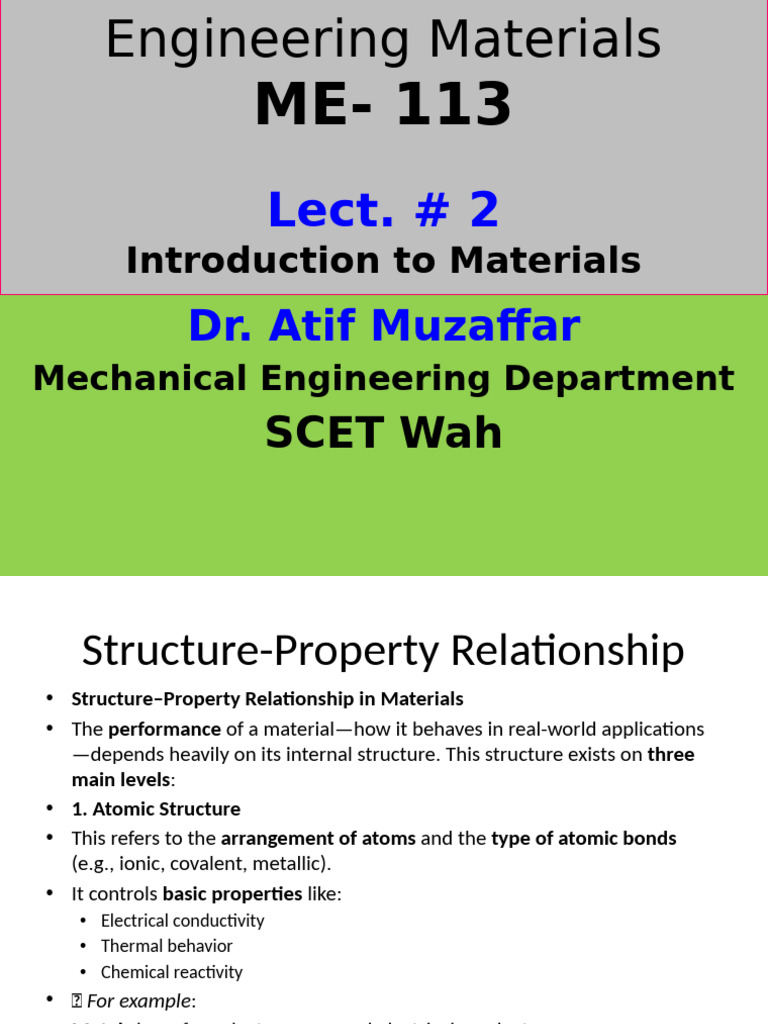 Structure-Property Relationships in Materials | PDF | Microstructure ...