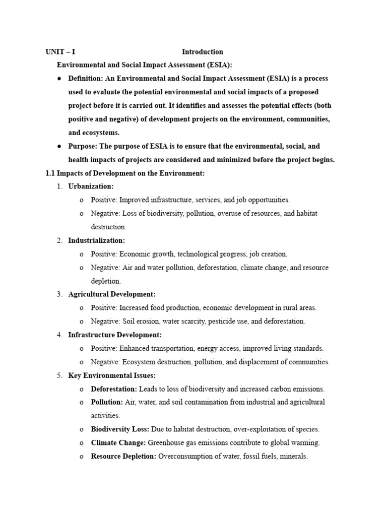 Environmental and Social Impact Assessment Overview | PDF ...