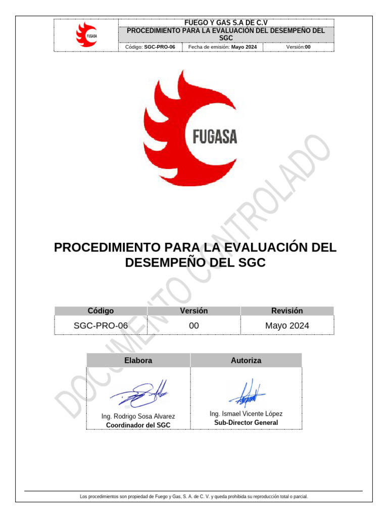 Evaluación del Desempeño del SGC | PDF | Sistema de manejo de calidad ...