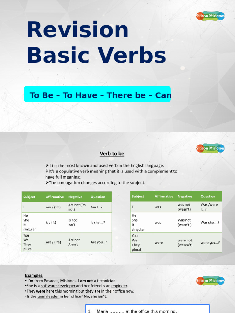 Basic Verbs Practice Exercises | PDF