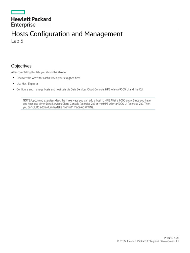 Configure HPE Alletra 9000 Hosts Guide | PDF
