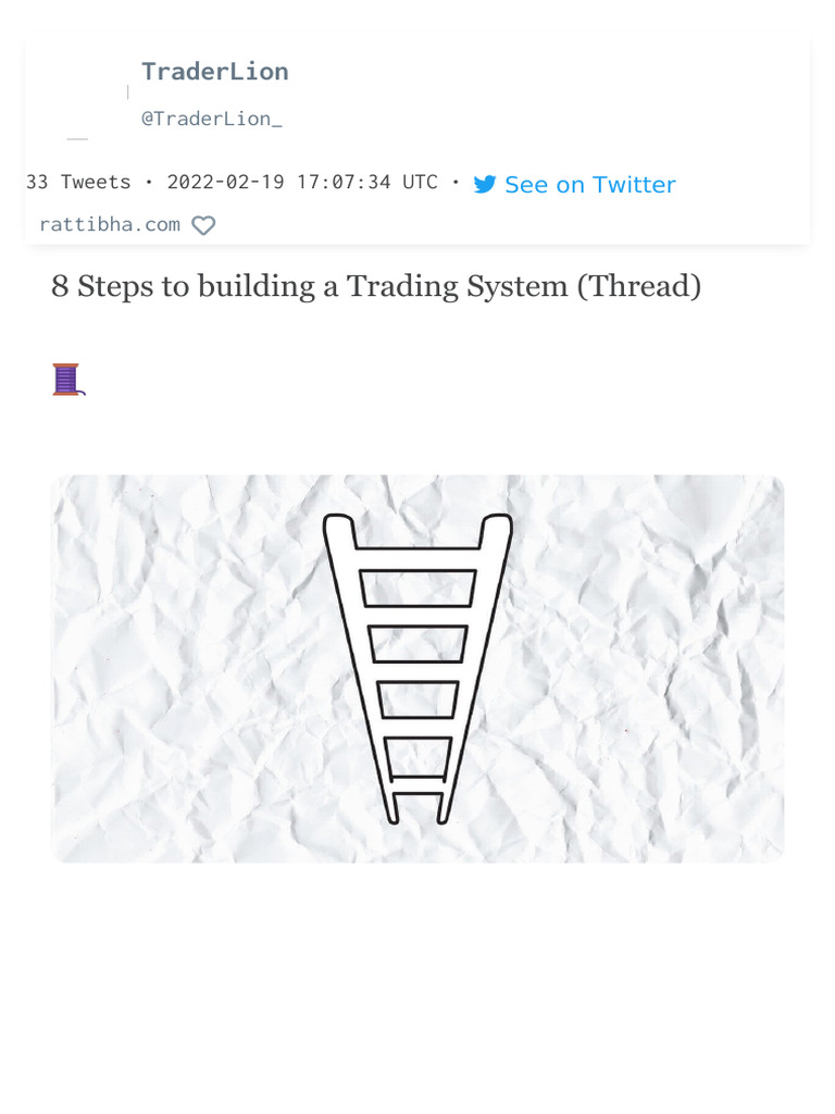 Building a Successful Trading System | PDF | Day Trading