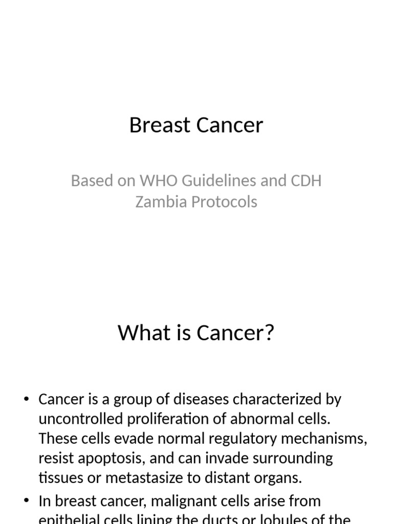 Breast Cancer Overview and Treatment Guide | PDF | Breast Cancer | Cancer
