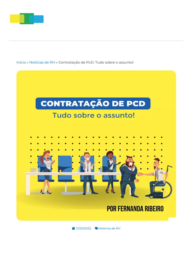 Contratação de PcD: Guia Prático e Legal | PDF | Gestão de recursos ...
