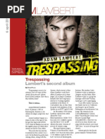 Adam Lambert Trespassing