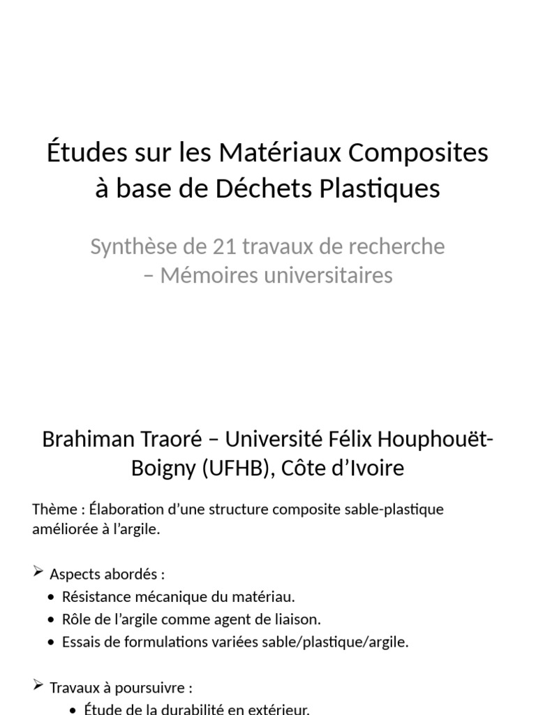 Matériaux Composites à Base de Plastique Recyclé | PDF | Béton | Plastique