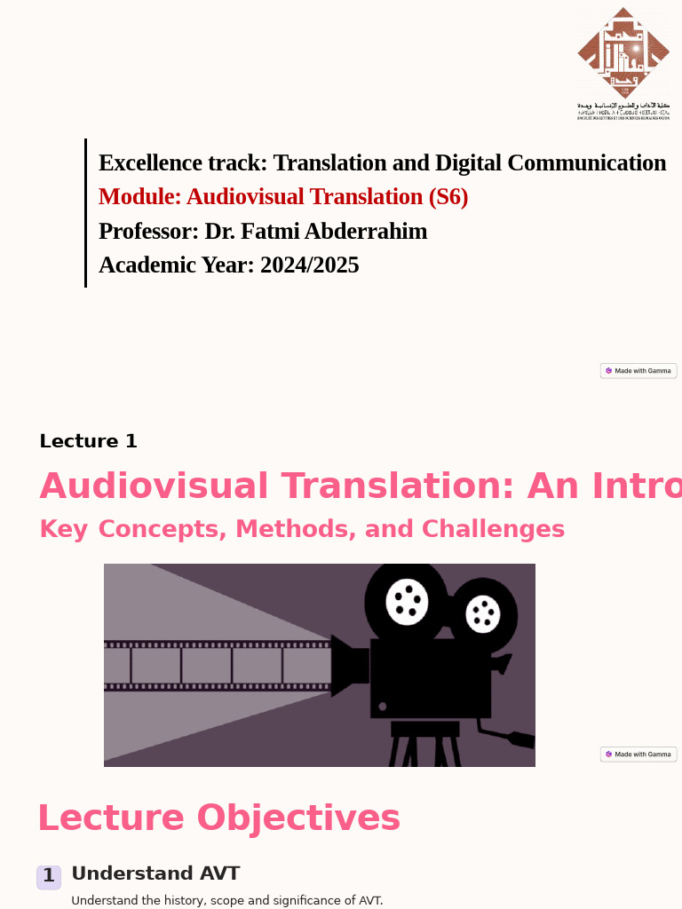 Audiovisual Translation Overview | PDF | Translations | Communication