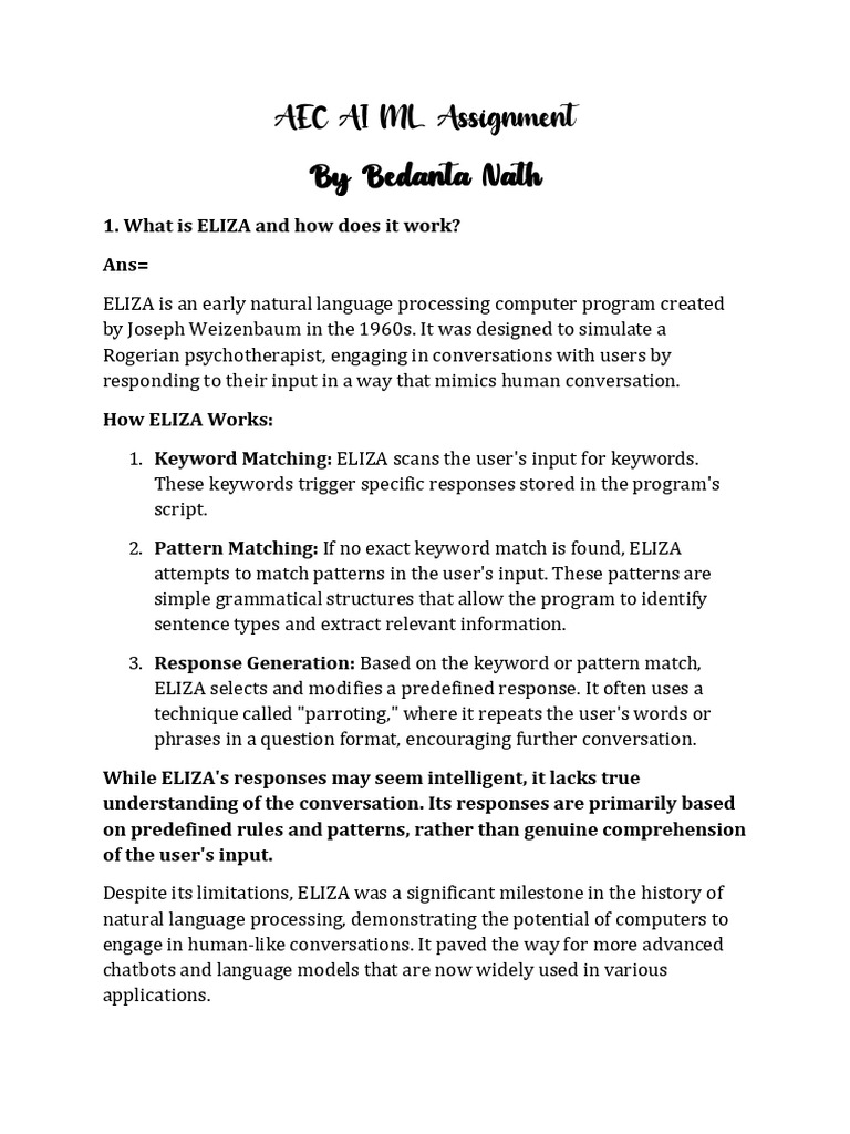 AEC AI ML Assignment | PDF | Artificial Intelligence | Intelligence (AI ...