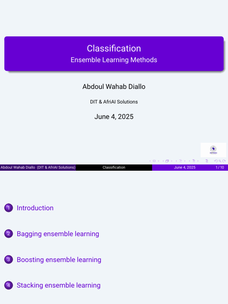 Méthodes d'Ensemble en Machine Learning | PDF | Statistique multivariée ...