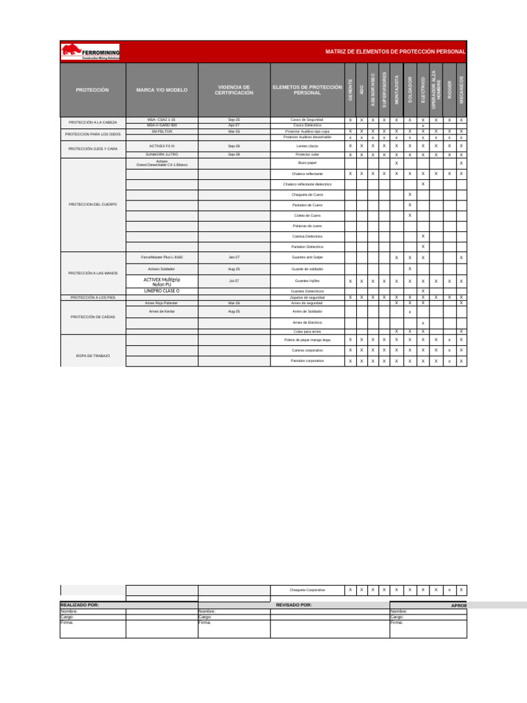 3.4 Formato Matriz de Epp | PDF | Radiación | Cantidades fisicas