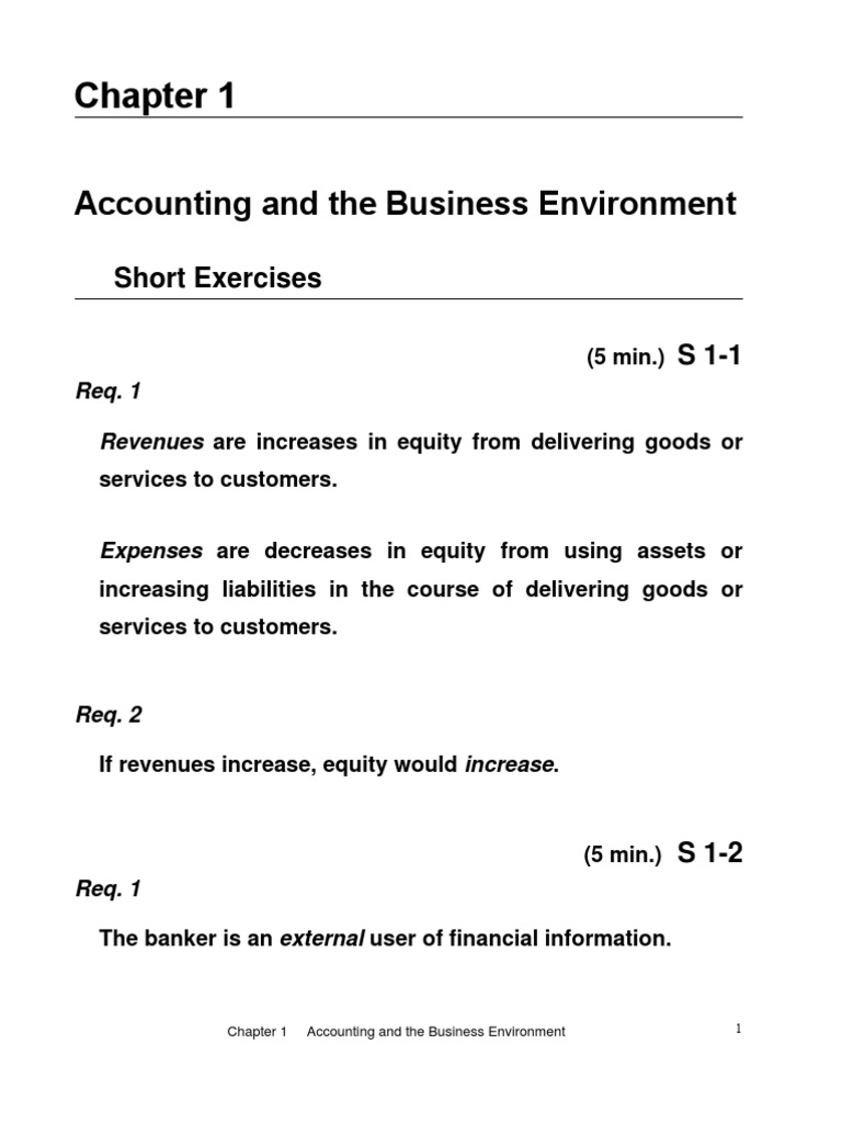 Hho9e Ch01 SM | PDF | Expense | Balance Sheet