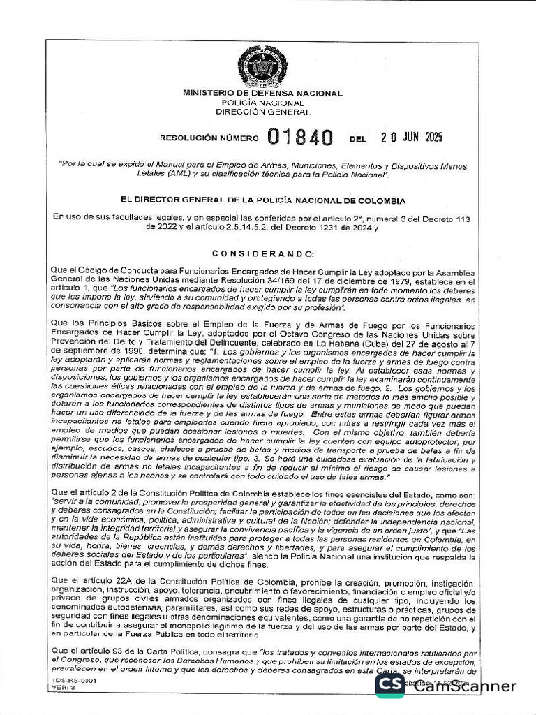 Resolución Nro. 01840 Del 20-06-2025 AML | PDF