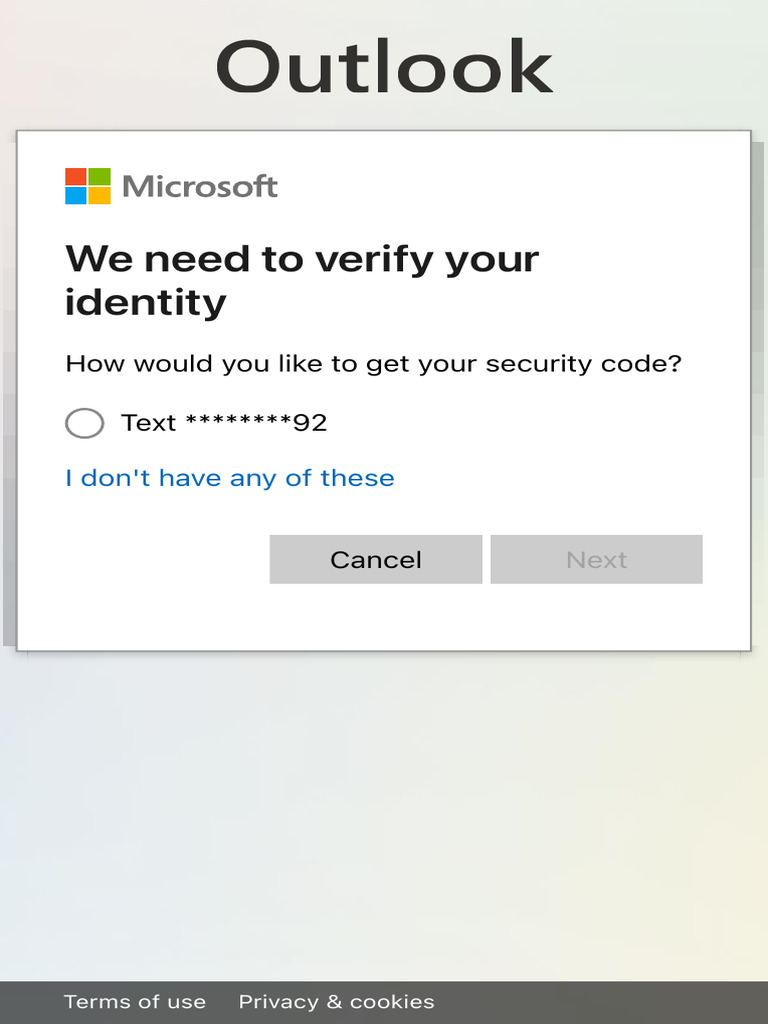 Verify Your Identity for Security Code | PDF