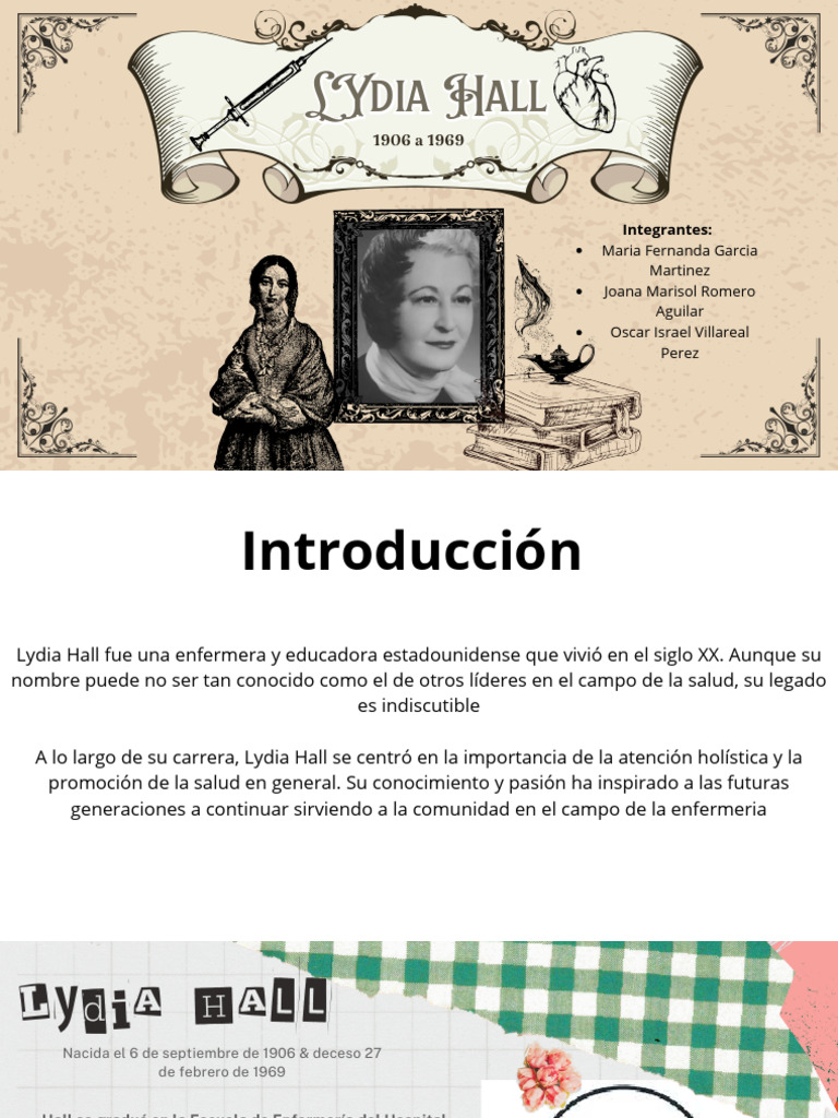 Biografía y Teoría de Lydia Hall | PDF | Enfermería | Medicina