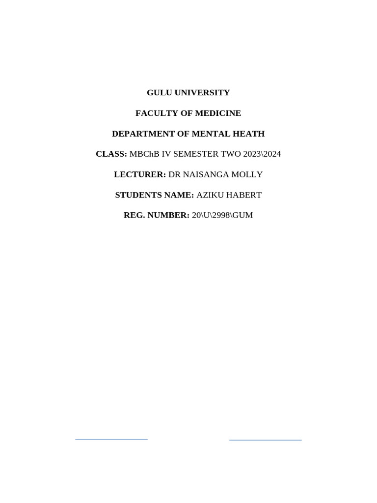 Case Report Aziku Habert | PDF | Mania | Bipolar Disorder