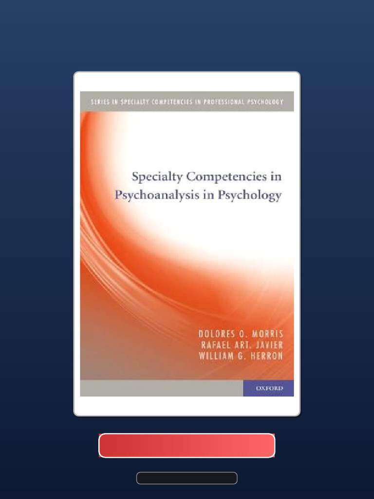 Complete Bundle Specialty Competencies in Psychoanalysis in Psychology ...