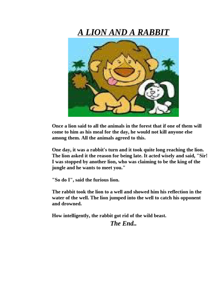 A Lion and A Rabbit | PDF