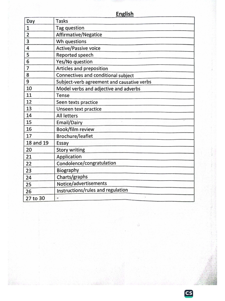 Routine Cls10 | PDF
