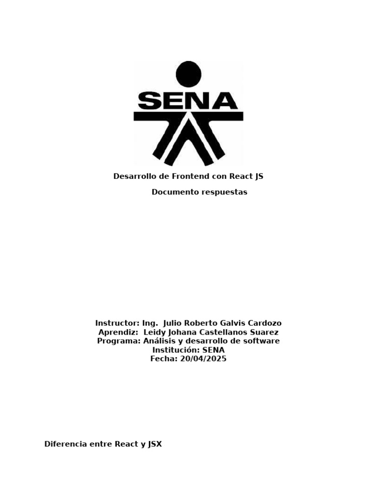 Desarrollo de React Con Js | PDF | Script Java | Modelo de objeto de ...
