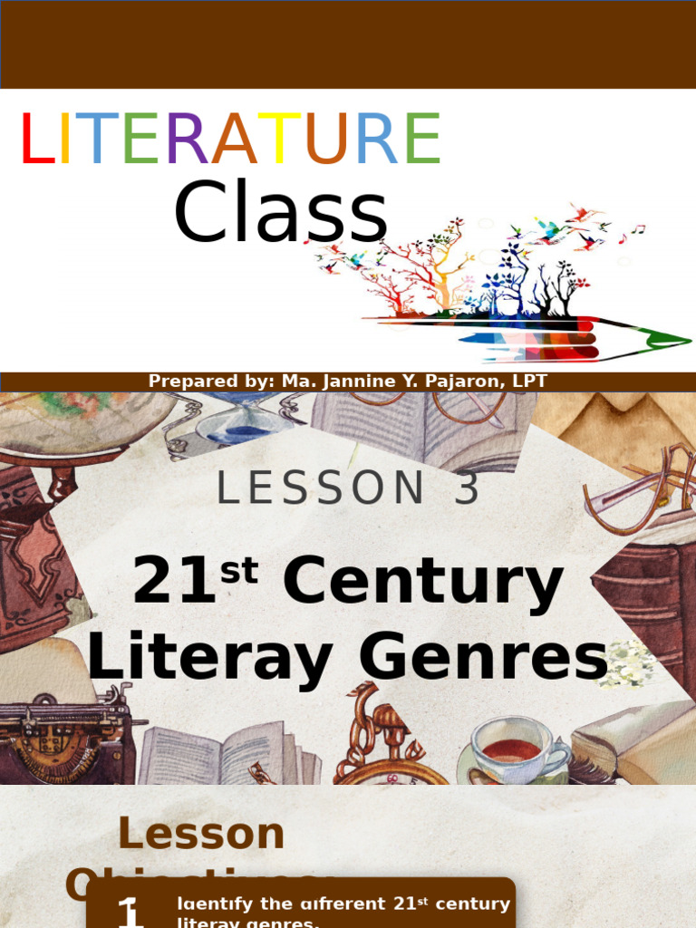Lesson 3 21st Century Literay Genres | PDF | Genre | Novels