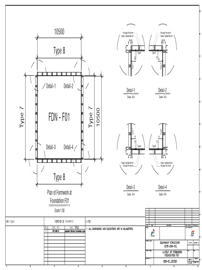 Formwork Plans and Details for FDN | PDF | Plywood | Timber Industry