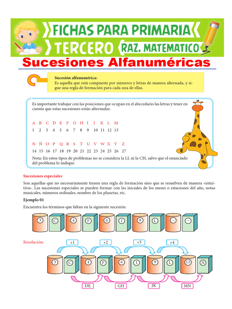 Sucesiones Alfanuméricas y Especiales | PDF
