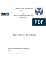 Apele subterane din România- referat final