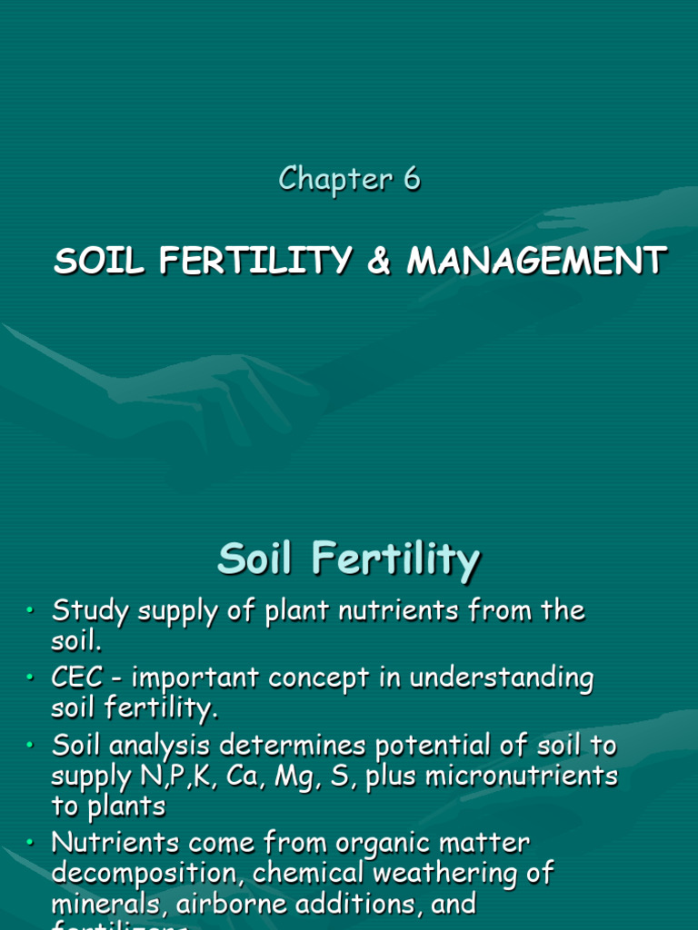 Soil Fertility and Nutrient Management | PDF | Soil | Plant Nutrition