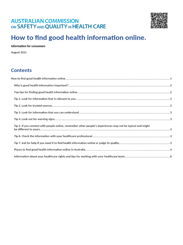 Finding Reliable Health Information Online | PDF | Cancer | Preventive ...