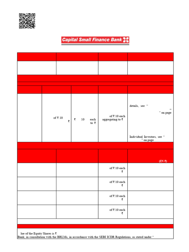 Capital SFB - Ipo | PDF | Stocks | Equity (Finance)