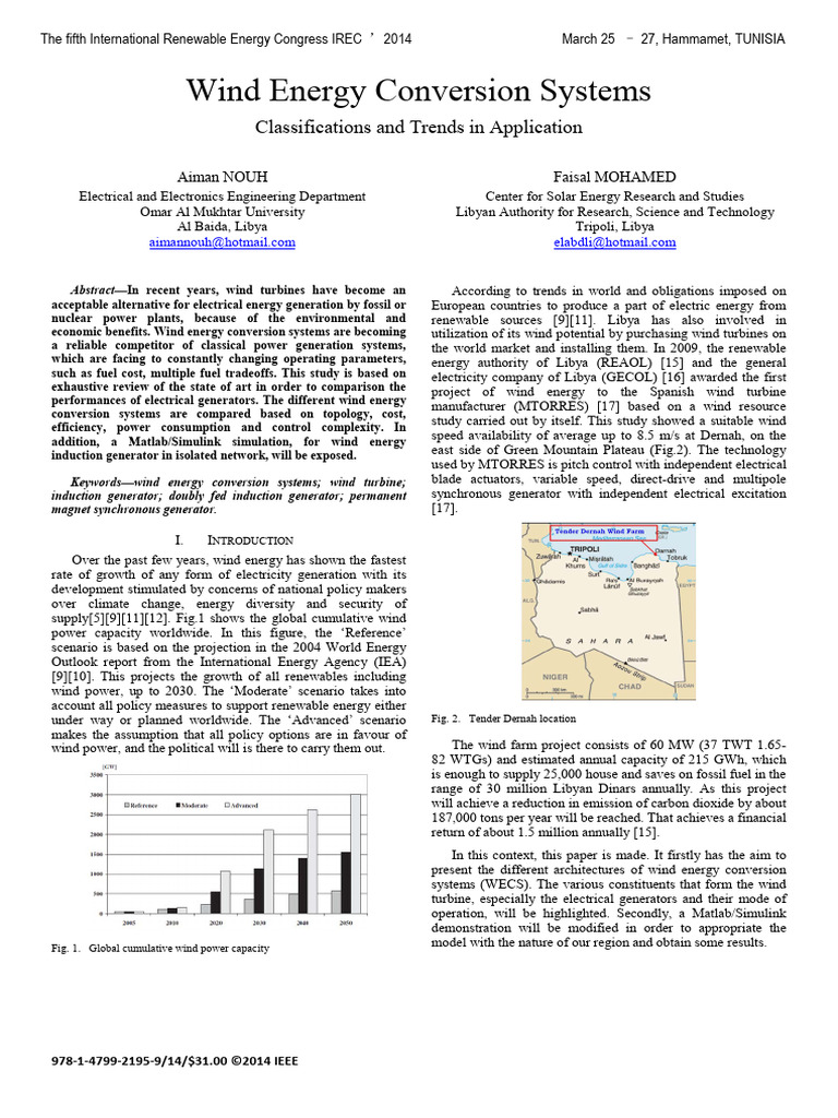 Classification of Wind Energy Systems | PDF | Wind Power | Electric ...