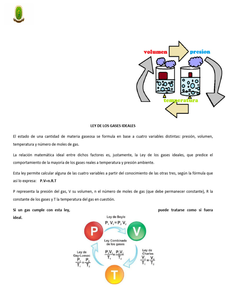 Leyes de los Gases Ideales y Aplicaciones | PDF | Gases | Presión