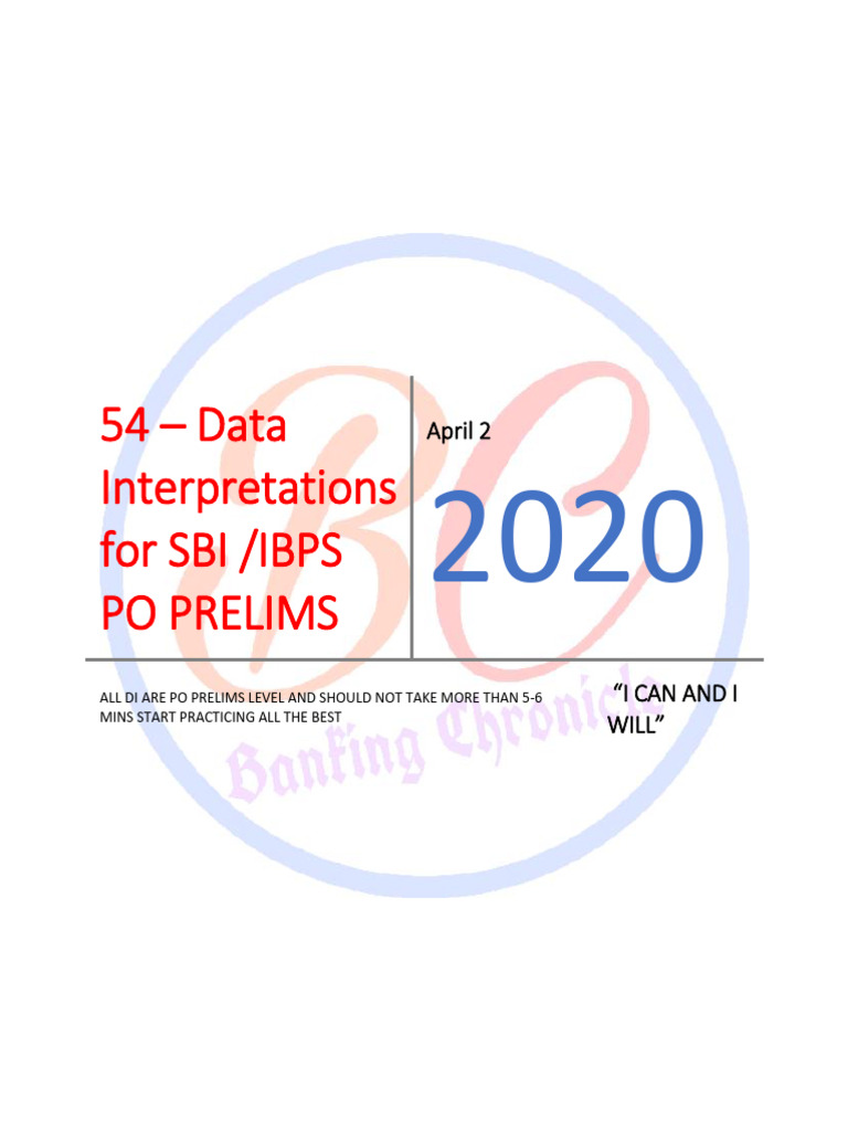 54 Sbi Po Pre Level Data Interpretation | PDF | Fuels