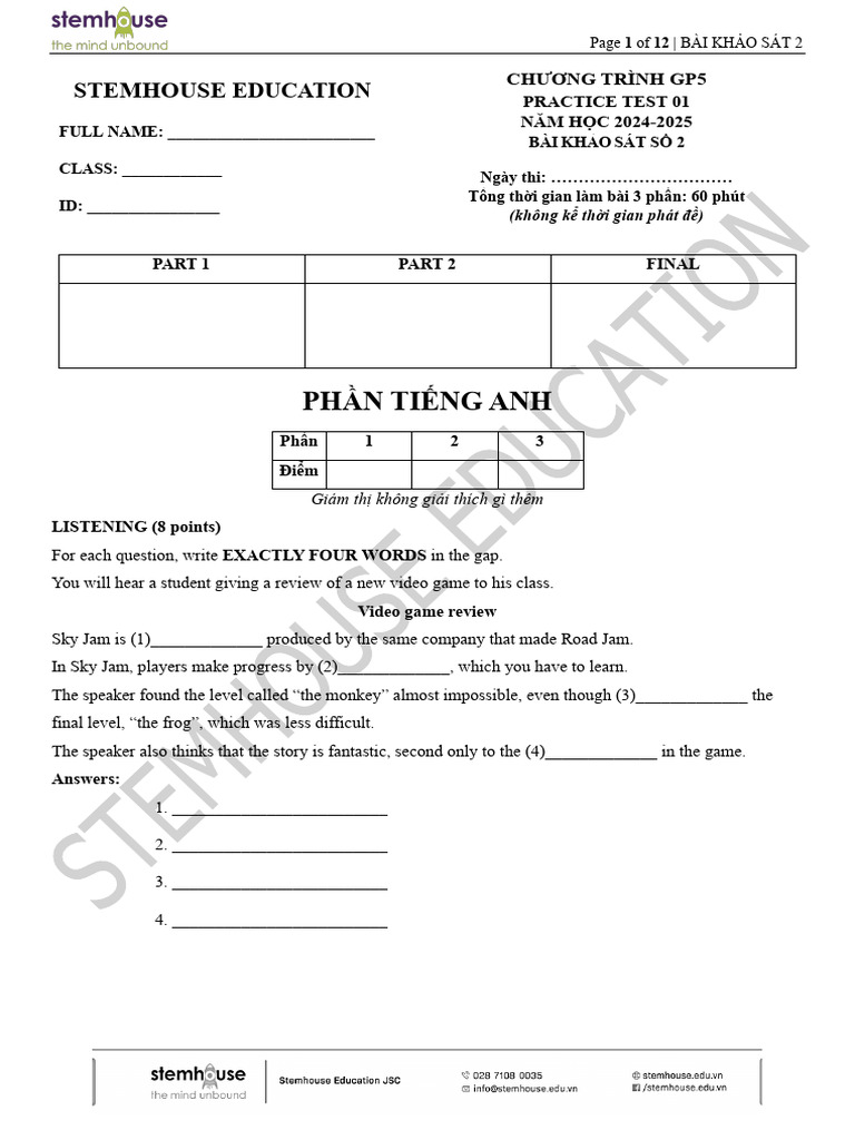 2425 Gp524 Practice Test 01 Bks2 | PDF