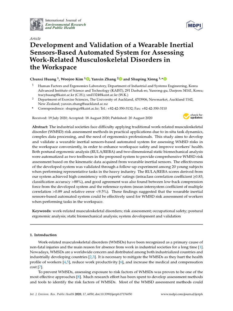 21 Development and Validation of a Wearable Inertial Sensors-Based ...