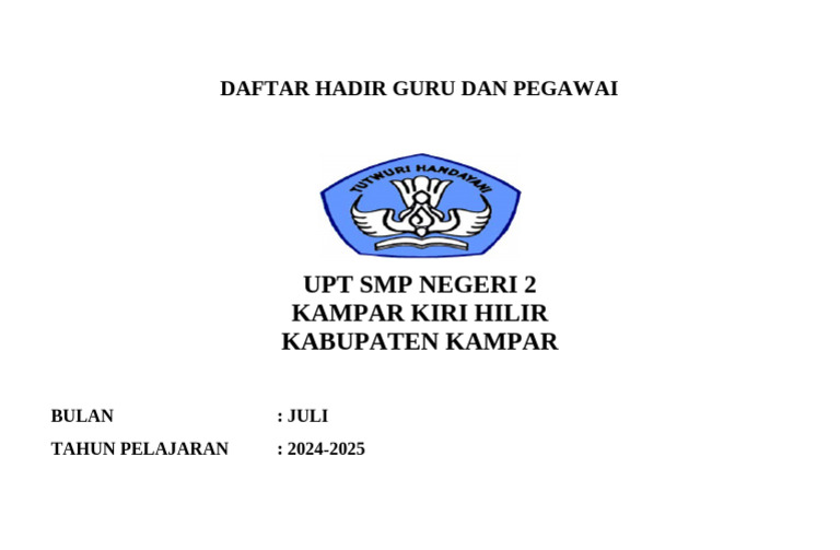 Cover Absen Bulanan | PDF