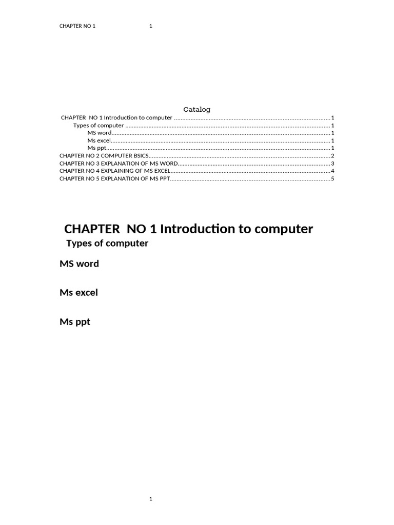 Computer Basics and MS Office Guide | PDF