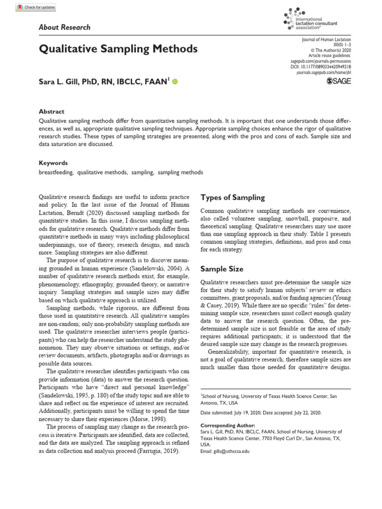 Qualitative Sampling Methods Explained | PDF | Qualitative Research ...