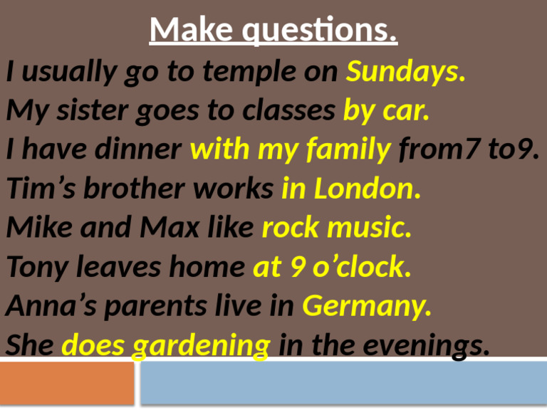 Stage 1 and 2 Make Questions | PDF
