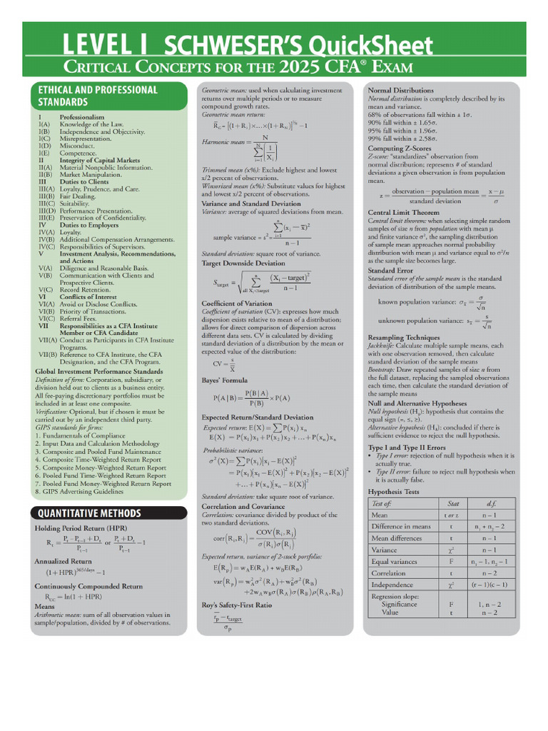 Quick Sheet | PDF
