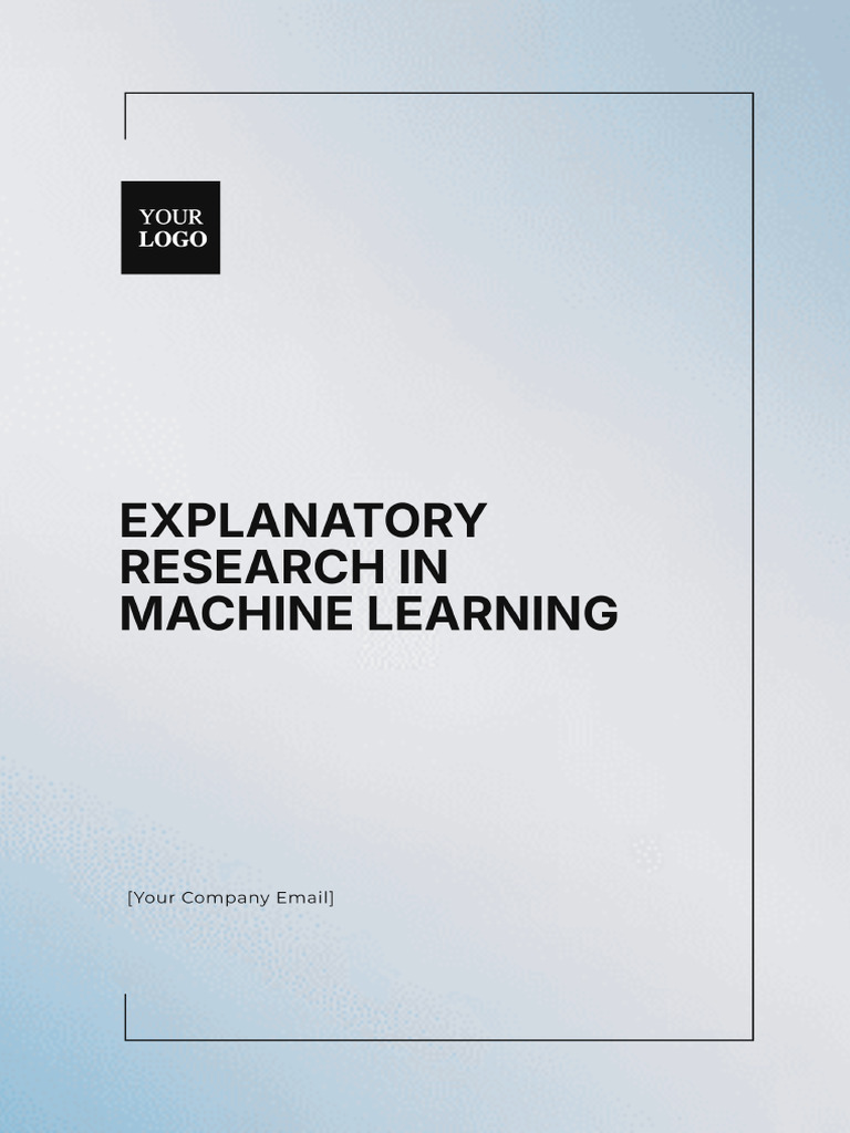 Free Explanatory Research in Machine Learning Template | PDF