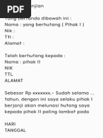 Contoh Surat Perjanjian Pinjaman | PDF