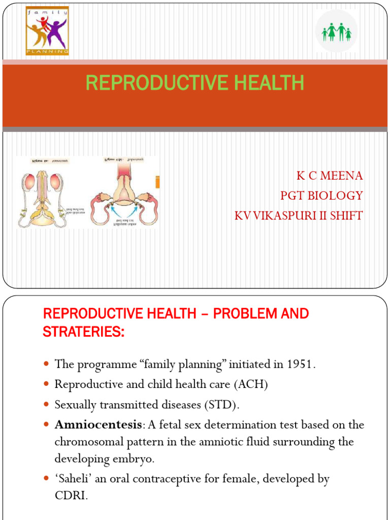 Reproductive Health | PDF | Sexually Transmitted Infection | Infertility